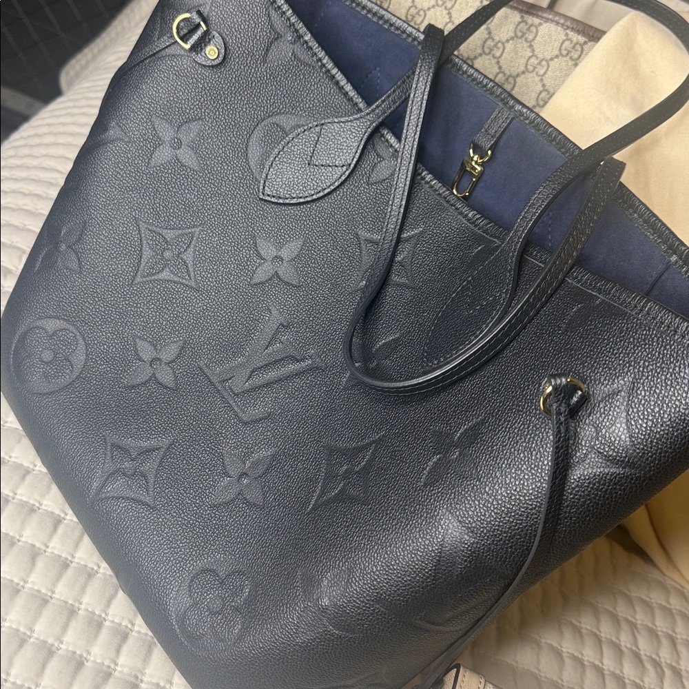 Louis Vuitton Black and Blue Tote Bag - Picture 9 of 10